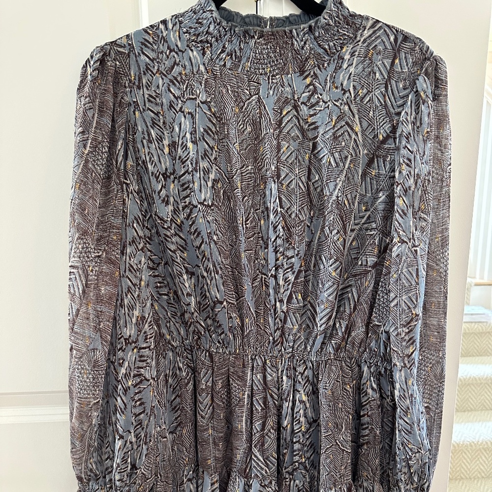 New AQUA Dress - Blue Multicolor - Size Large